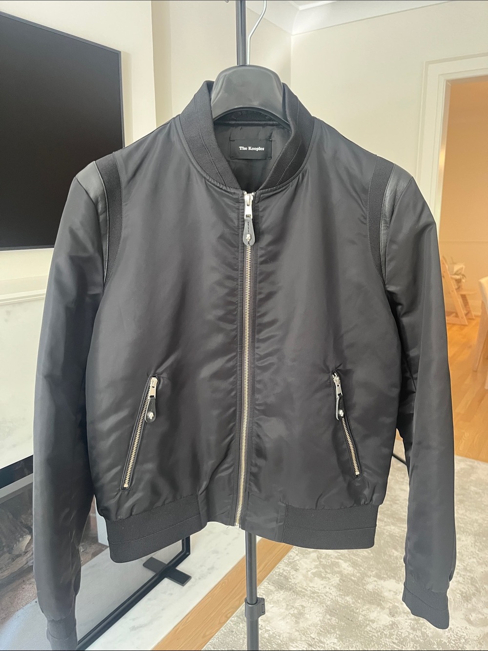 The Kooples Men's Black Bomber Jacket - Size M
